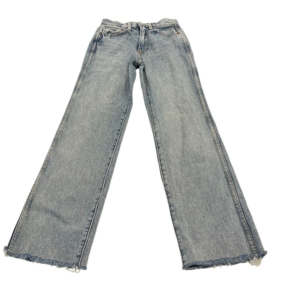 GRLFRND the Sara Super High Rise Slim Straight Jeans size 25